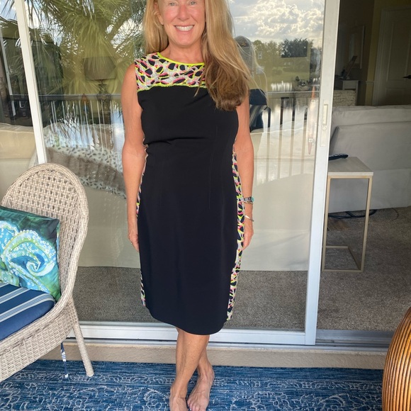 Elie Tahari Dresses & Skirts - Ellie Tahari Black with Fluorescent Accent Colors